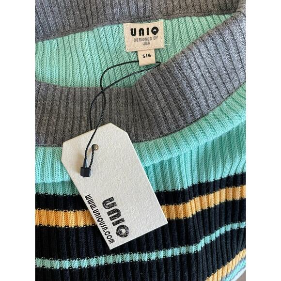 NWT UNIQ Striped Ribbed Knit Skirt size S/M - Picture 4 of 5